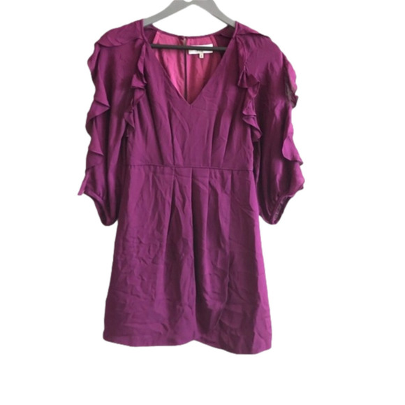 Tibi Ruffle Faux Wrap Dress - Picture 2 of 9